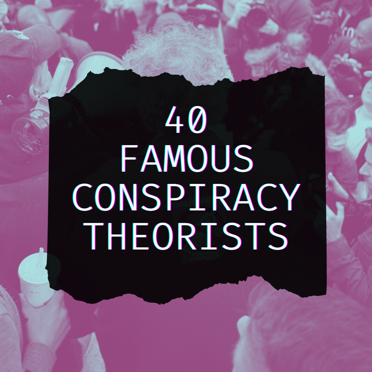 Famous conspiracy theorists and their beliefs. 