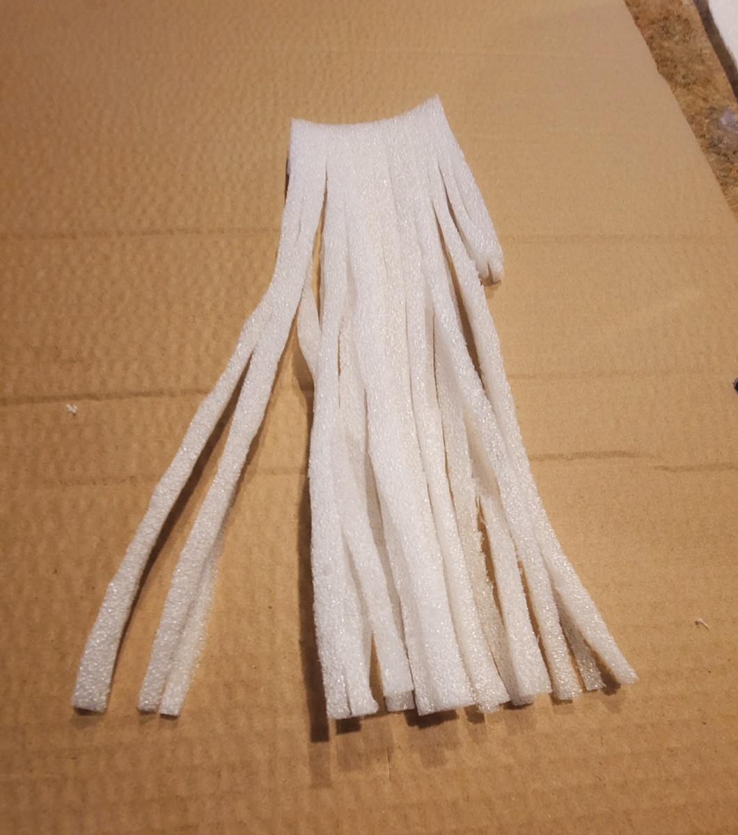 Your Styrofoam bristles should look something like this.