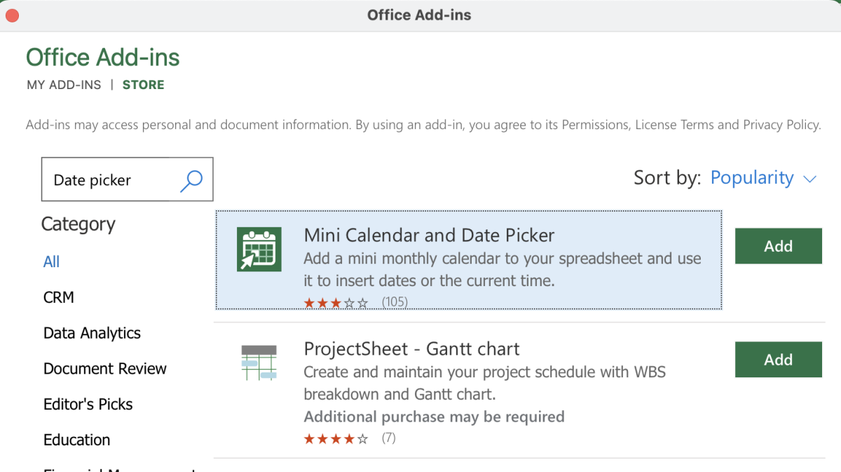 Use a Date Picker in Excel - 11