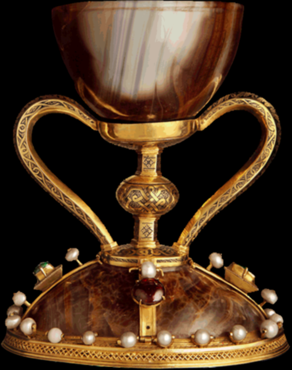 The agate cup believed to be at the Last Supper of Jesus Christ. 