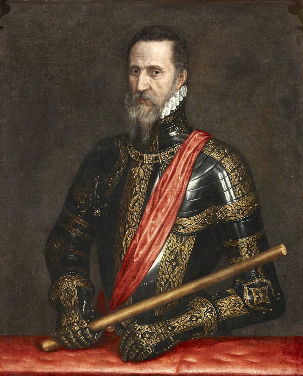 Fernando Álvarez de Toledo, III Duque de Alba, adopting a grim countenance for his portraitist to capture.
