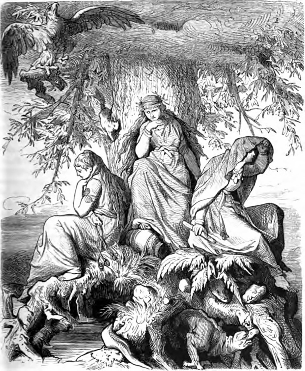 Illustration of the Norns by 19th Century German painter Ludwig Burger.
