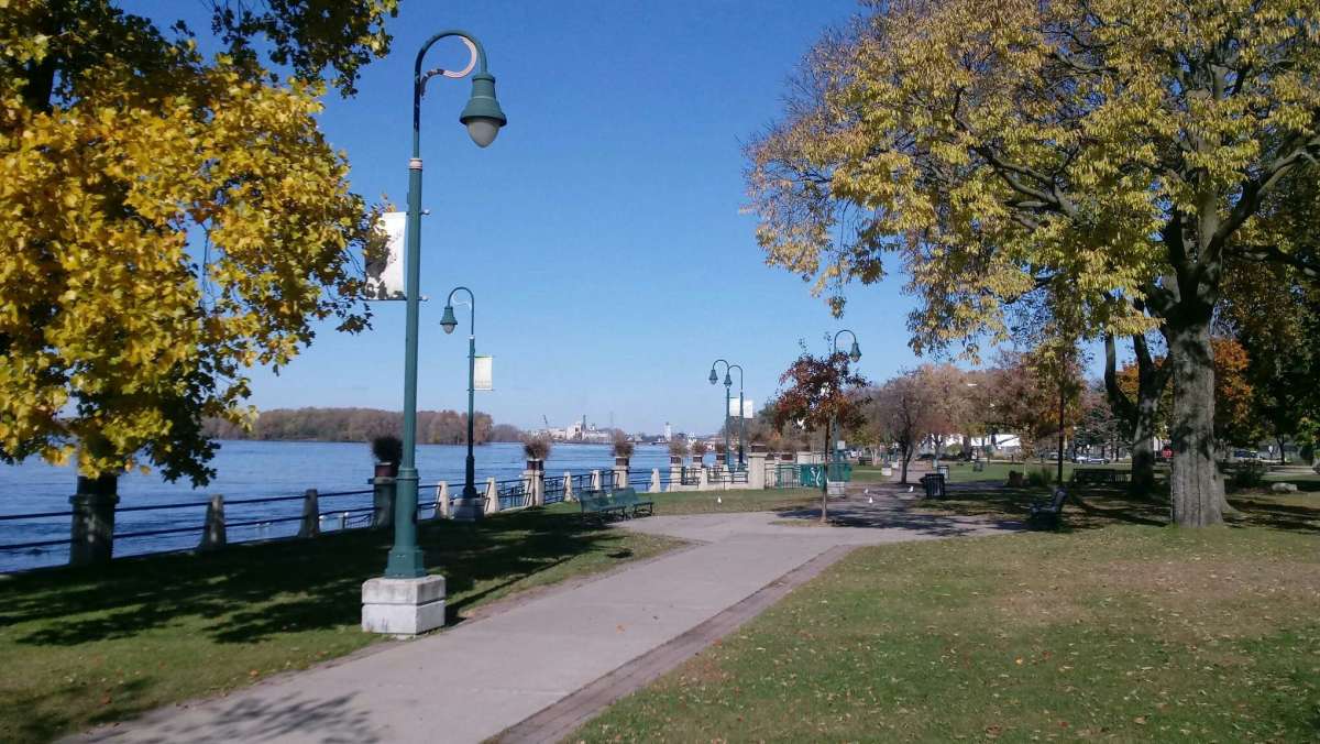 The waterfront of La Crosse, Wisconsin