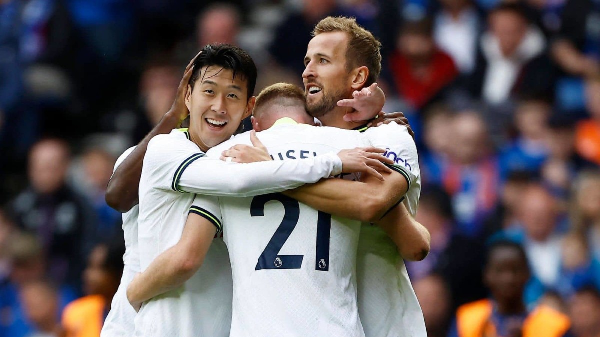 Talismen: (from left to right) Heung-Min Son, Dejan Kulusevski and Harry Kane