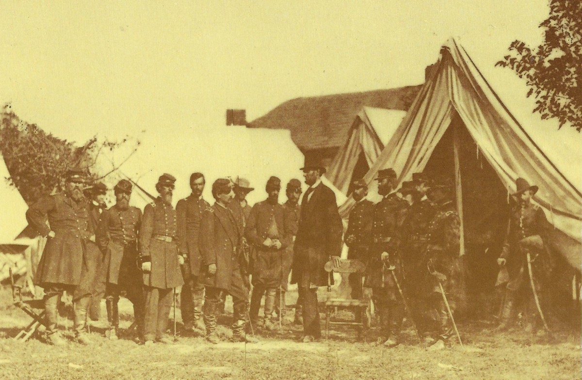 President Lincoln Visiting Union Officers at Antietam
