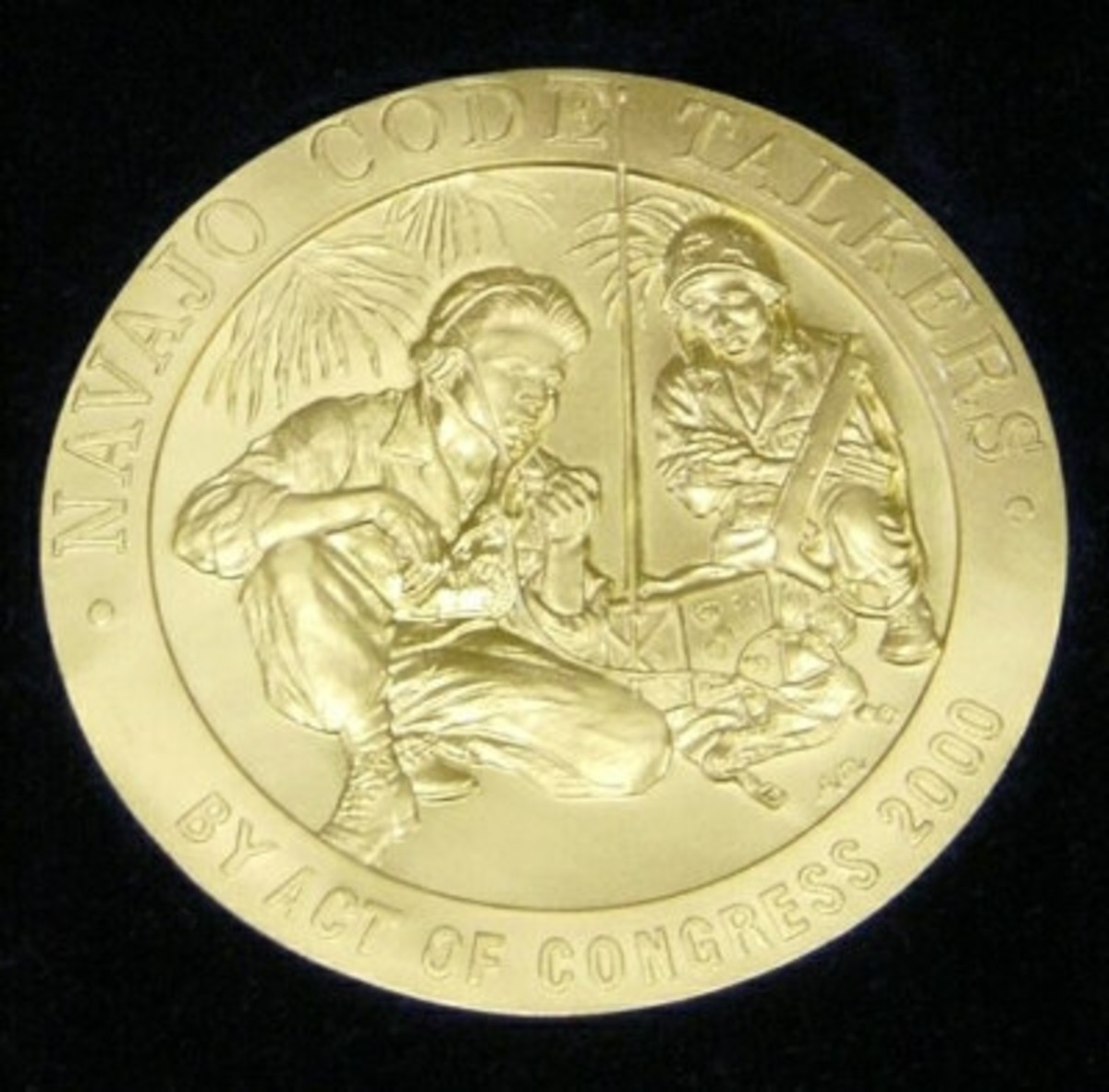 Congressional Gold Medal awarded to Navajo Code Talkers in 2000.