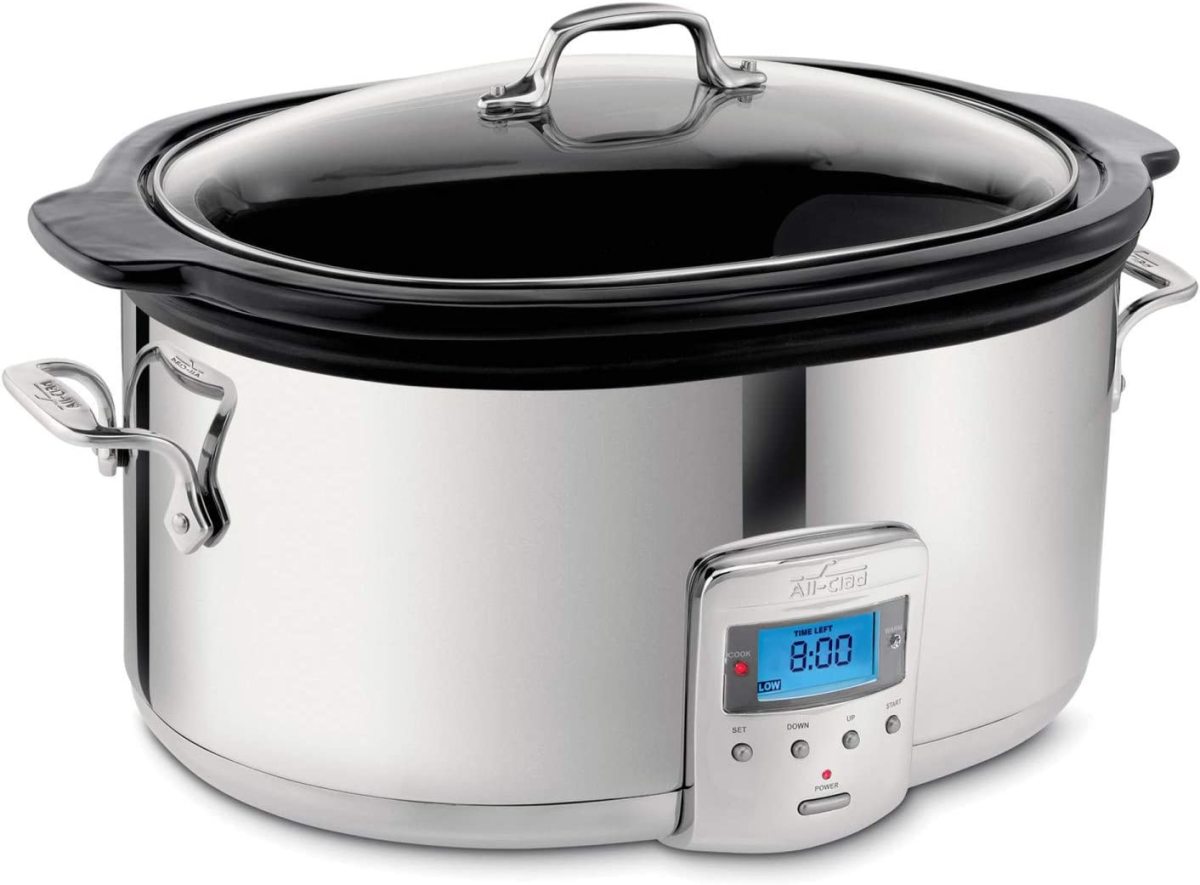 The All-Clad SD700450 Programmable Oval-Shaped Slow Cooker.