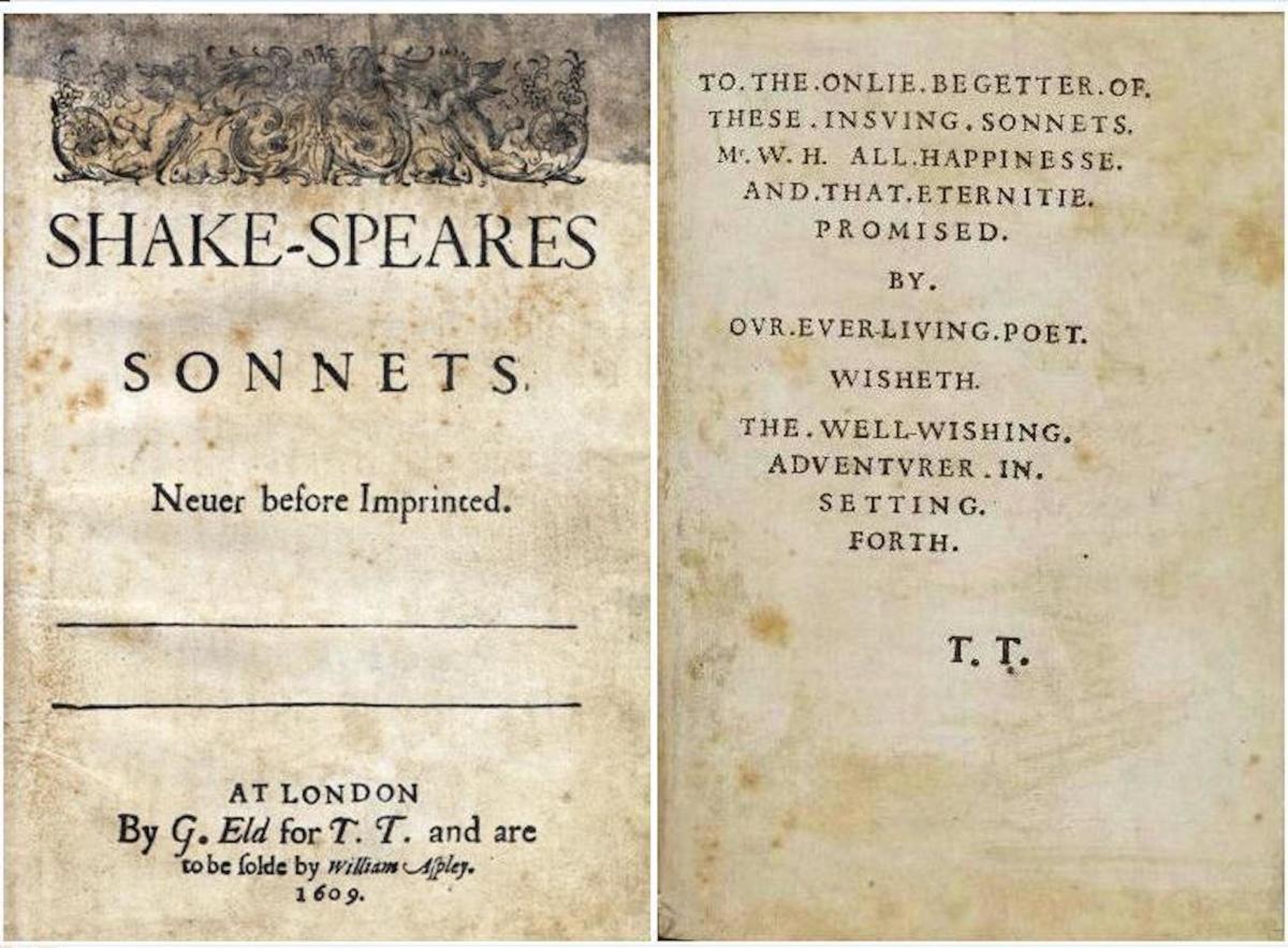 Opening Pages of First Publication of the Sonnets