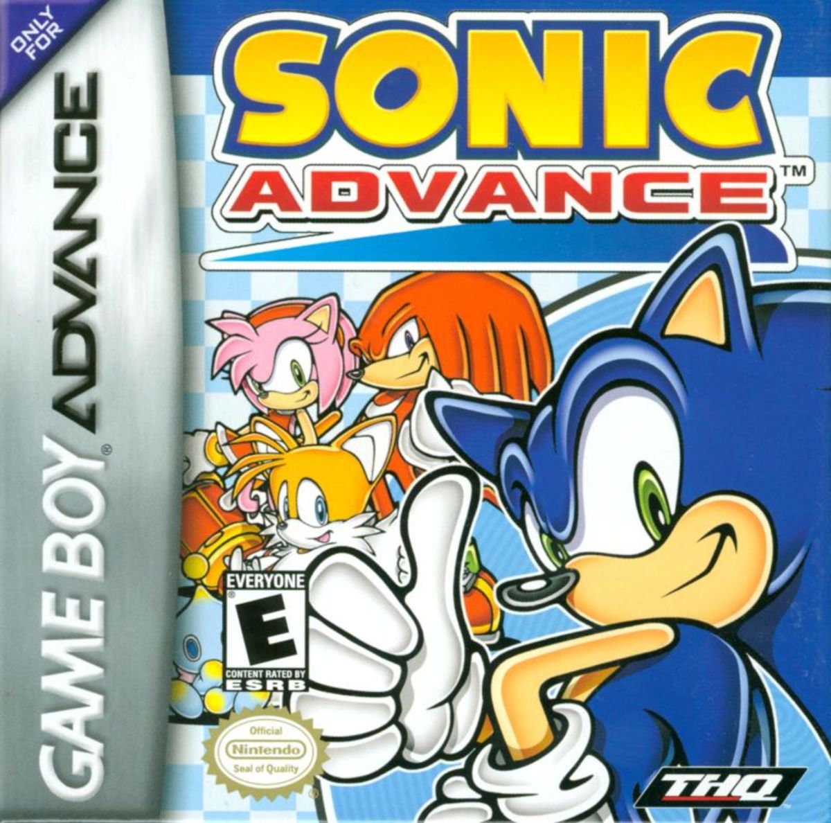 "Sonic Advance" GameBoy Advance Cover Art
