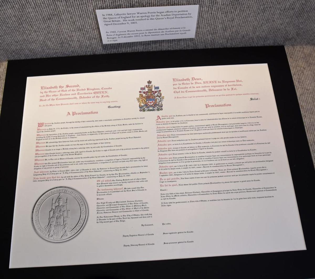 2003 Proclamation  by Queen Elizabeth II