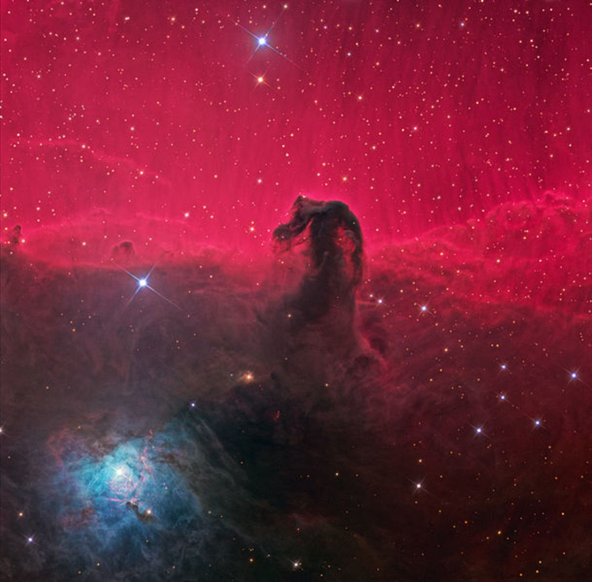  Horsehead Nebula (also known as Barnard 33 in emission nebula IC 434) is a dark nebula in the constellation Orion. First recorded by Ms. Fleming in 1888.