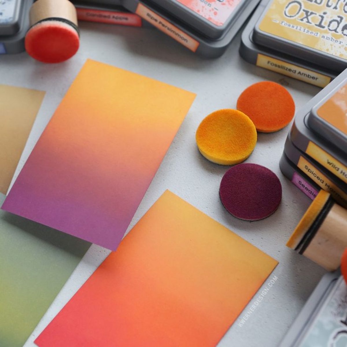 You can create seamless and lovely blending combinations with distress oxide inks