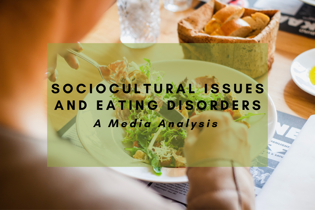 This is a media analysis on eating disorders and sociocultural issues. 