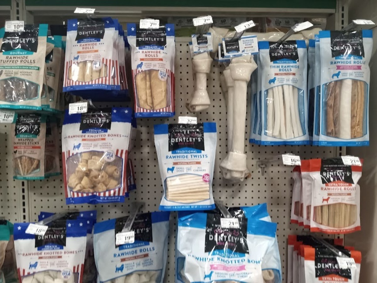 Most pet stores carry a wide range of rawhide chews. Talk to your vet to see if rawhide is a good choice for your canine.