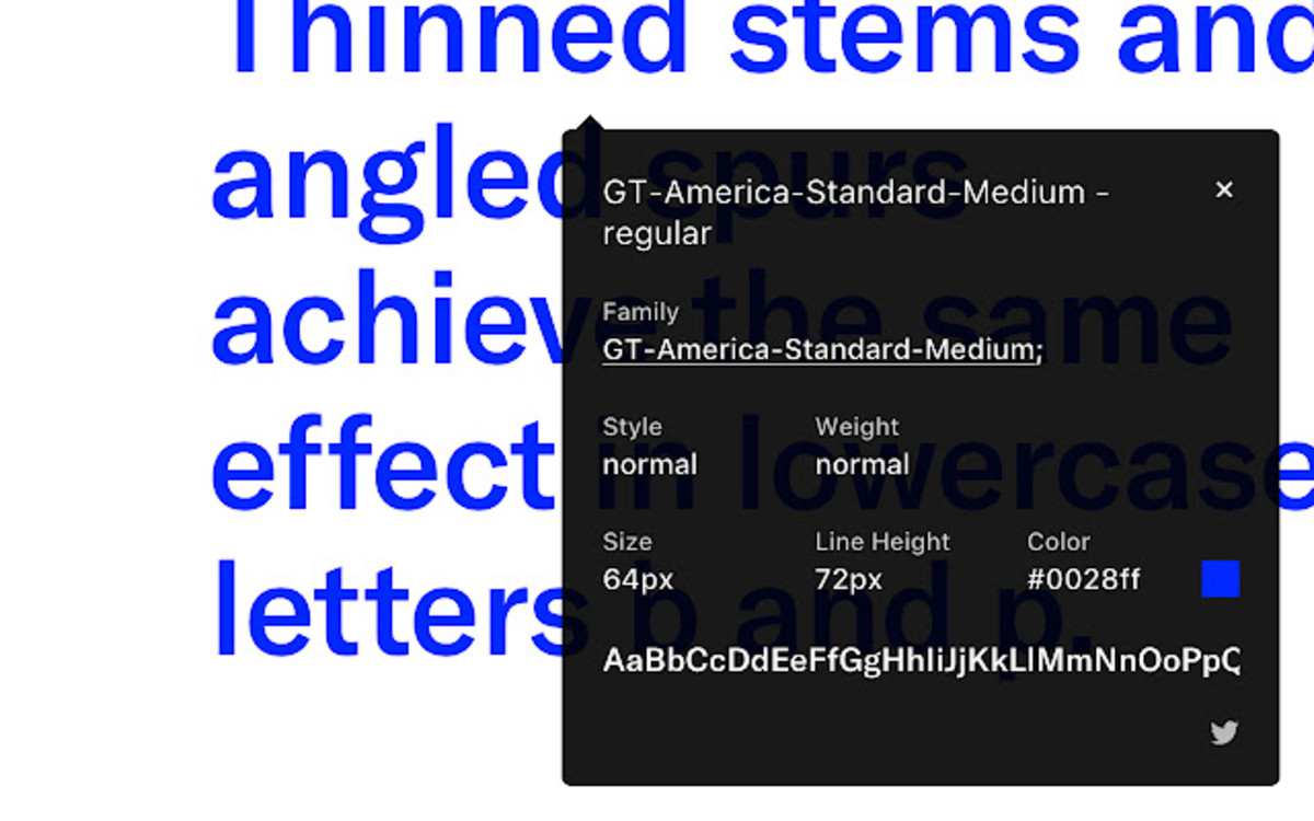 The extension helps identify fonts on webpages