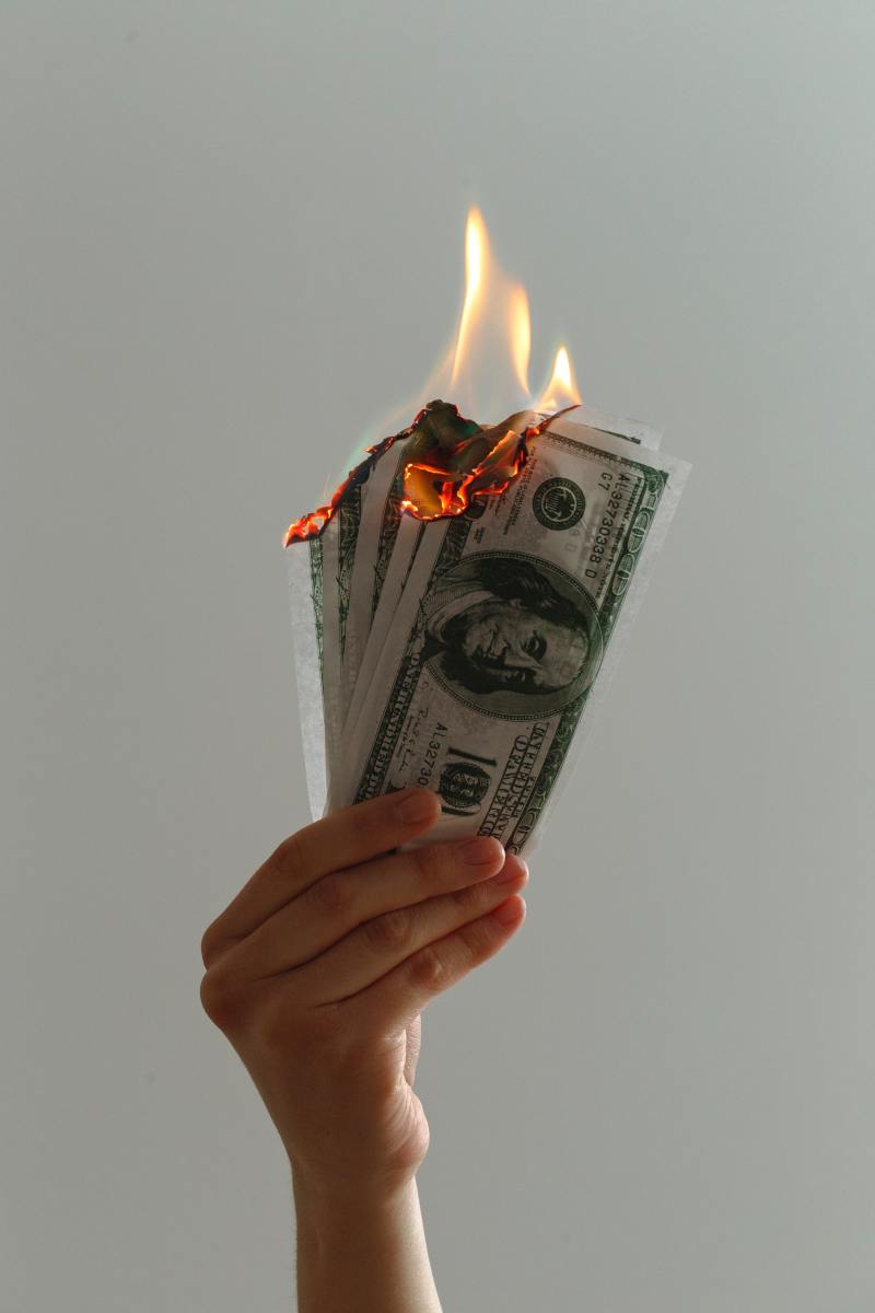 Some suggest that getting involved in a pyramid scheme is like burning money.