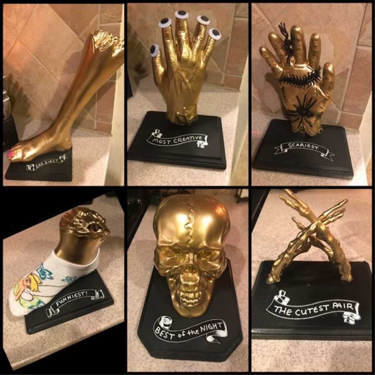 Trophies for a Halloween Costume Party