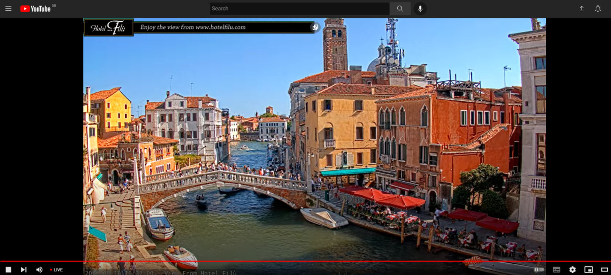 Live Cam of Ponte delle Guglie Venice - View from Hotel Filù Venezia.