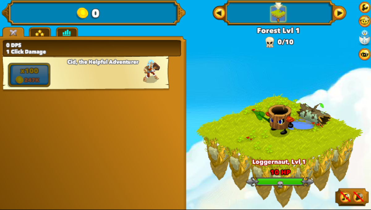 The very first enemy in browser-based game Clicker Heroes. Gotta start somewhere.