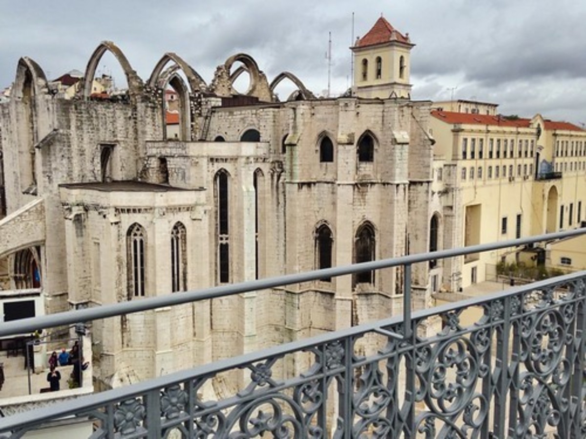 The Convent of Our Lady of Mount Carmel still stands in ruins from the 1755 earthquake. 