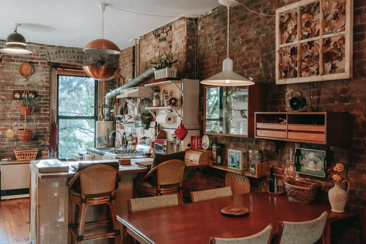 This kitchen with lots of trinkets and subdued fall colors is perfect for Sagittarius.