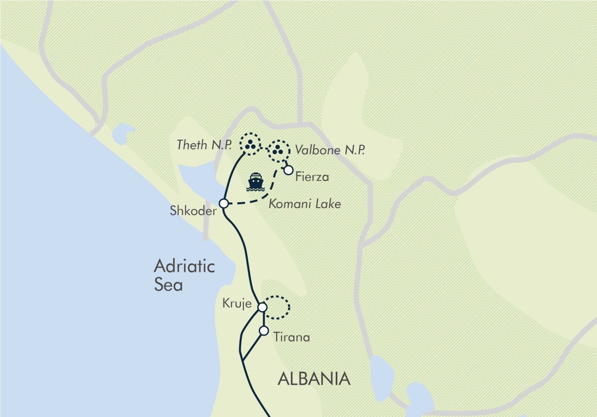 The map to go at Koman Lake