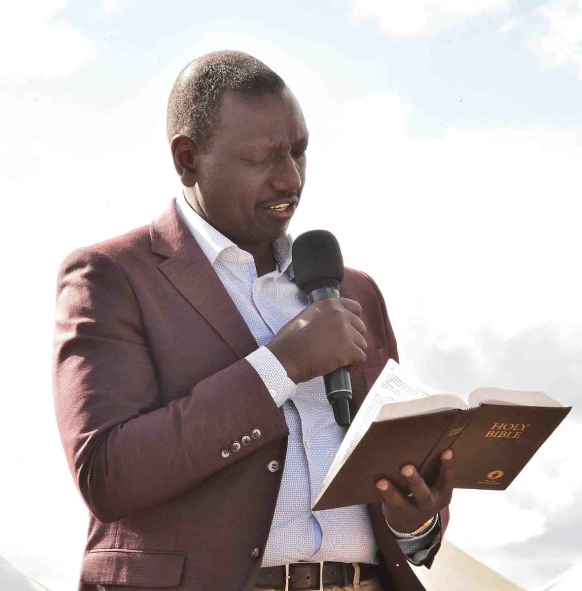Kenya's President Dr William Ruto Reading a Bible