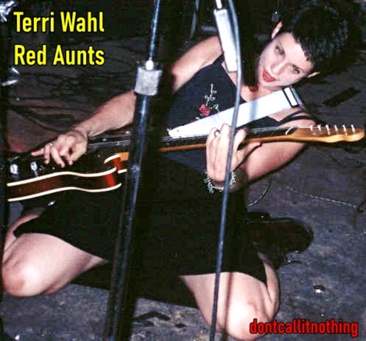 Terri Wahl of the Red Aunts getting down with her red Telecaster
