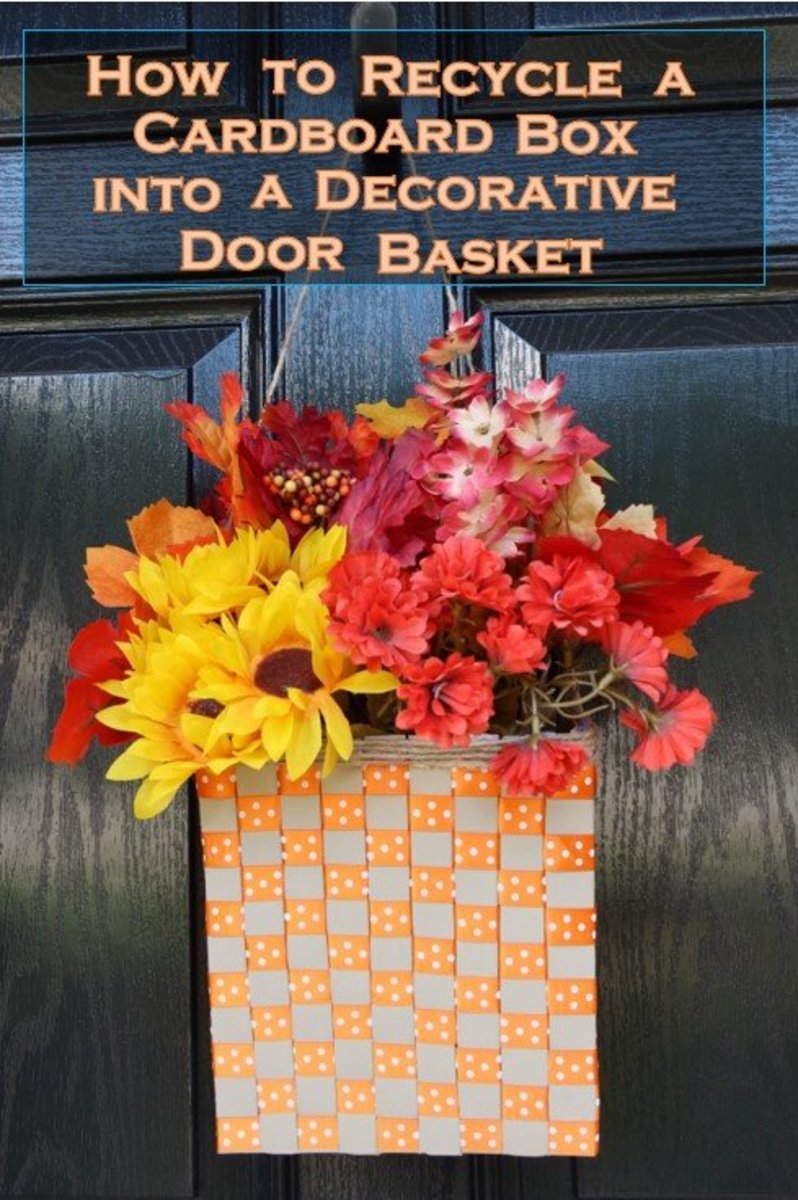 DIY Craft Tutorial: How to Make a Decorative Door Basket From a Cardboard Box