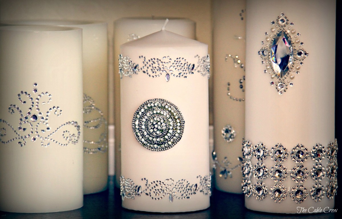 Simple candle with some bling make your wedding have a special glow. Use your imagination and create your own look