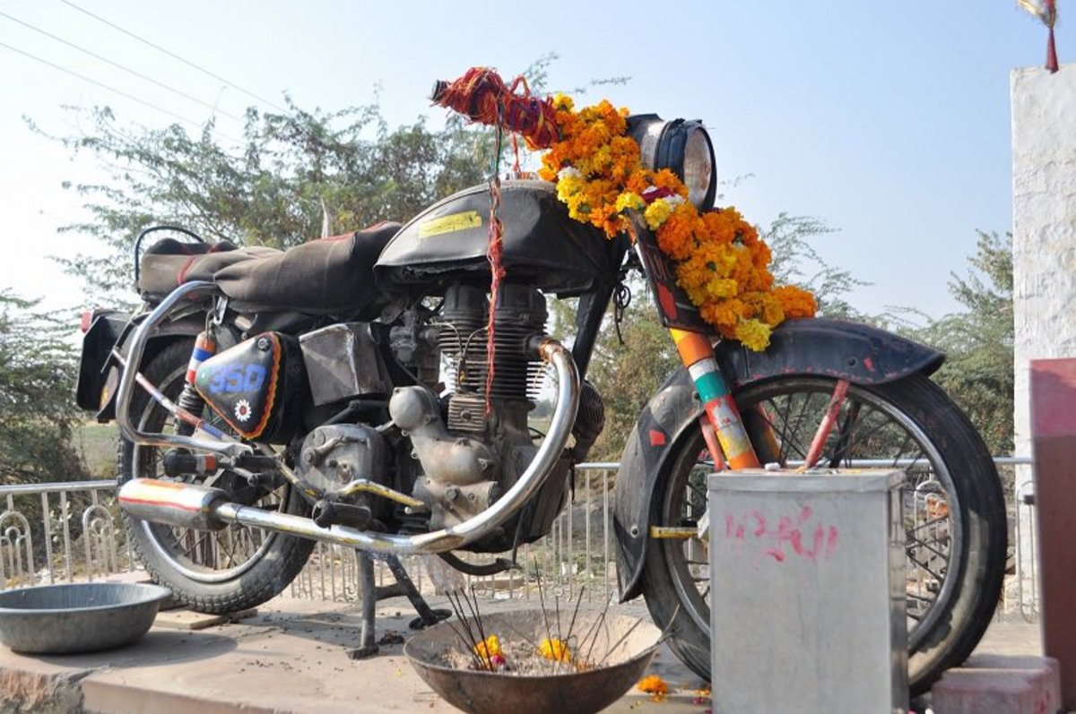Bullet Baba Shrine at Bandai, Jodhpur