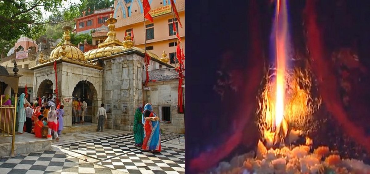 The eternal flame at Jwala Ji Temple in Kangra