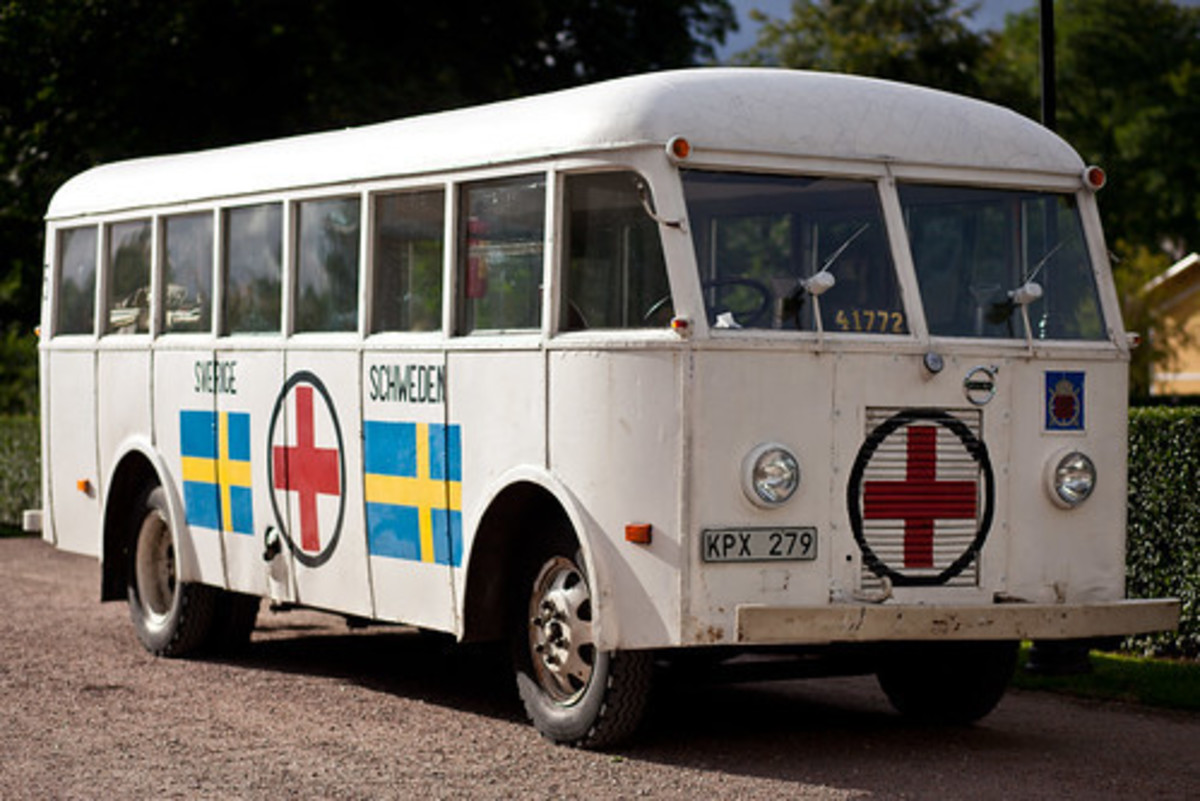 A restored rescue bus.