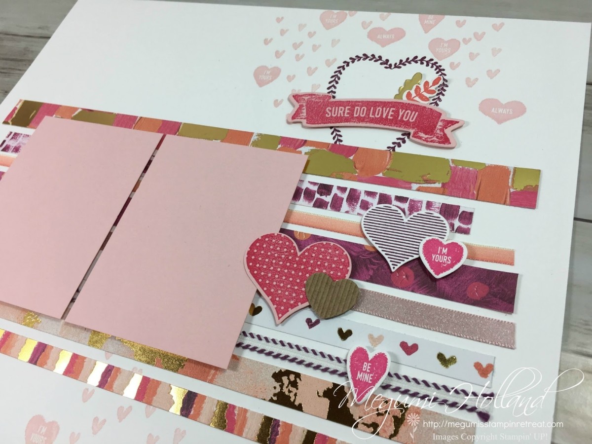 Washi tape layout - use a similar idea on cards  Creating keepsakes,  Scrapbook club, Scrapbook inspiration