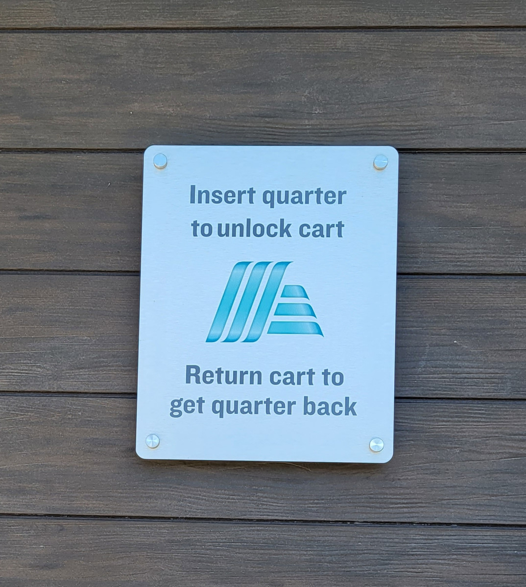 The store has excellent signs telling you about their cart procedure. Amazingly, the quarter return program really does encourage shoppers to return their carts.