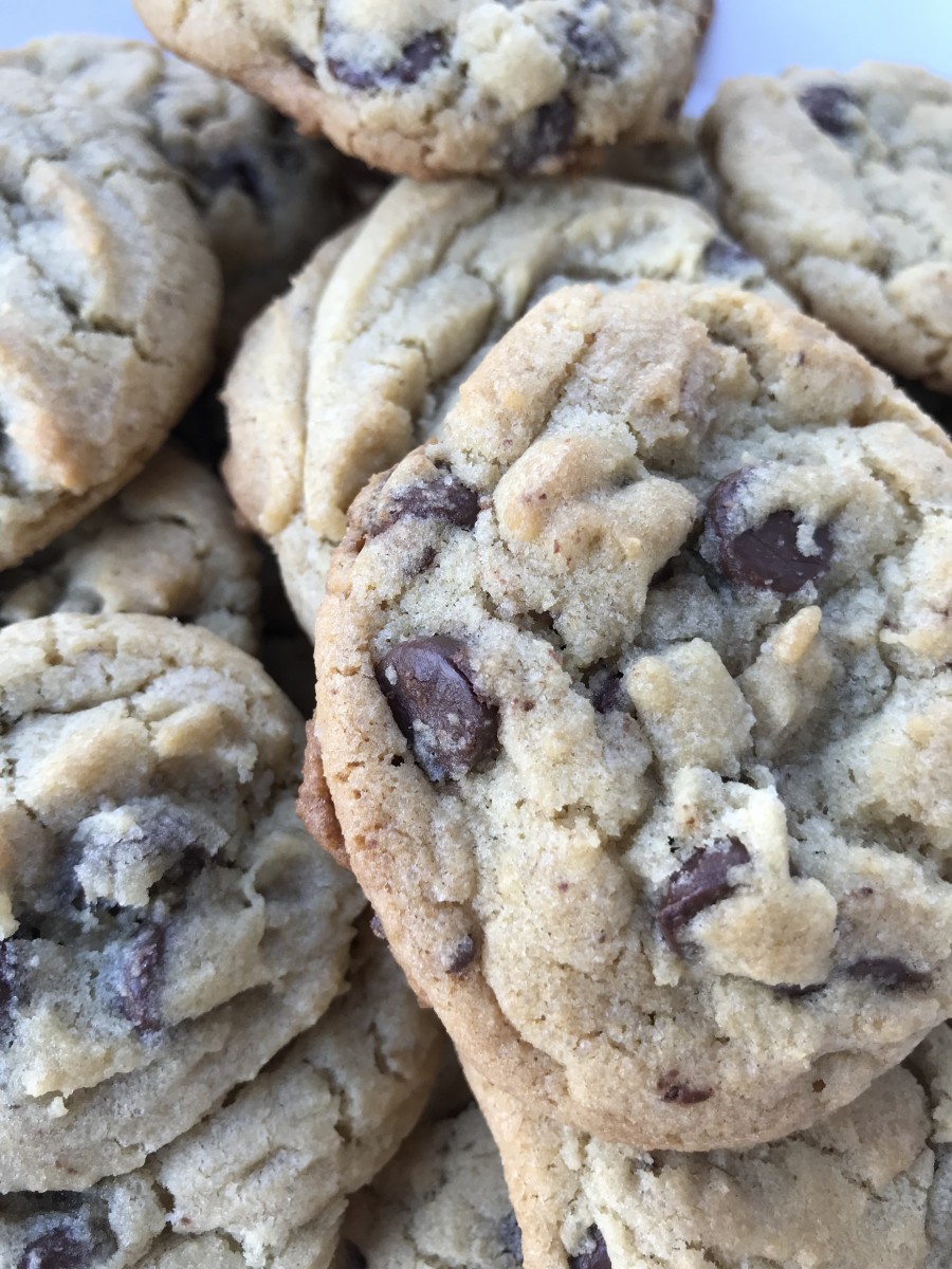 Fresh out of the oven, these chocolate chip cookies are soft. After they cool they remain soft in the center, crispy on the edges and buttery good.