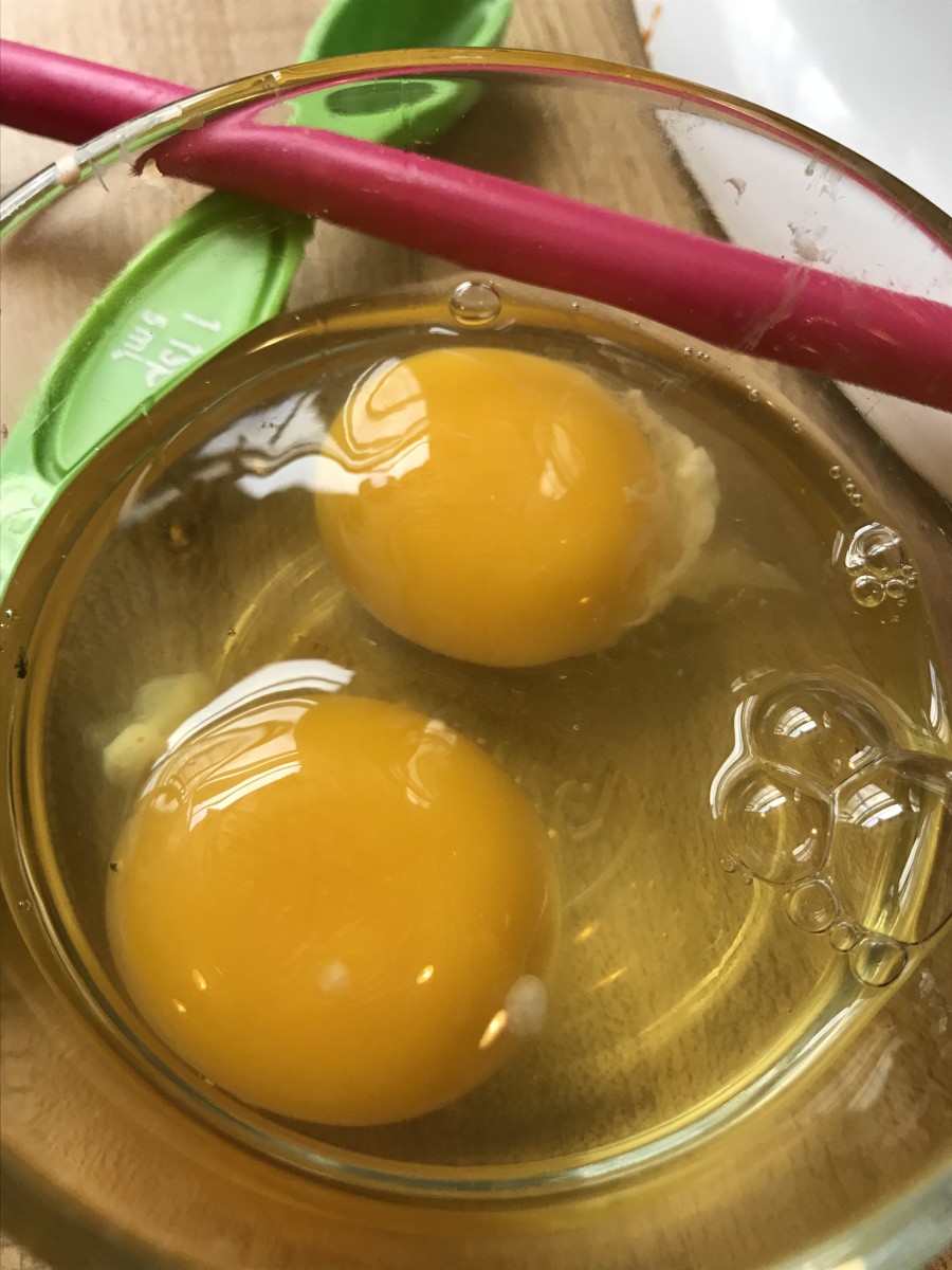 This recipe calls for two large eggs, which add the majority of the moisture in the cookies, as well as acting as a leavener and binding agent.