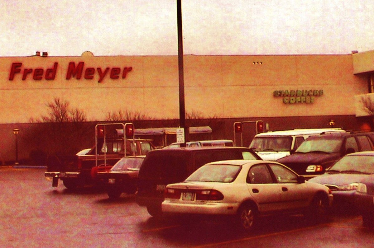 Fred Meyer and Starbucks play pivotal roles in this story