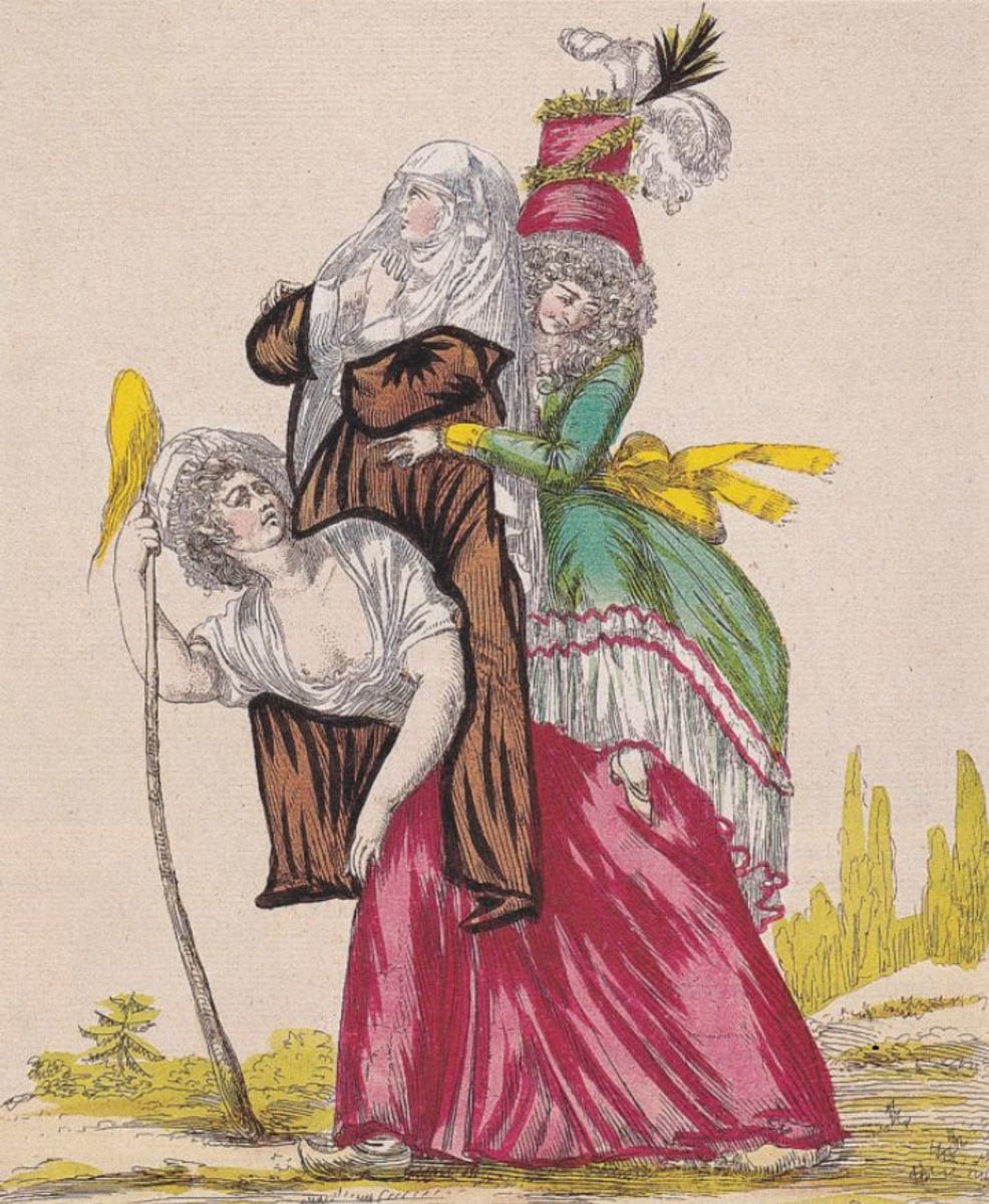 A political cartoon from 1789 depicts the commoners carrying the nobility and clergy on their back.