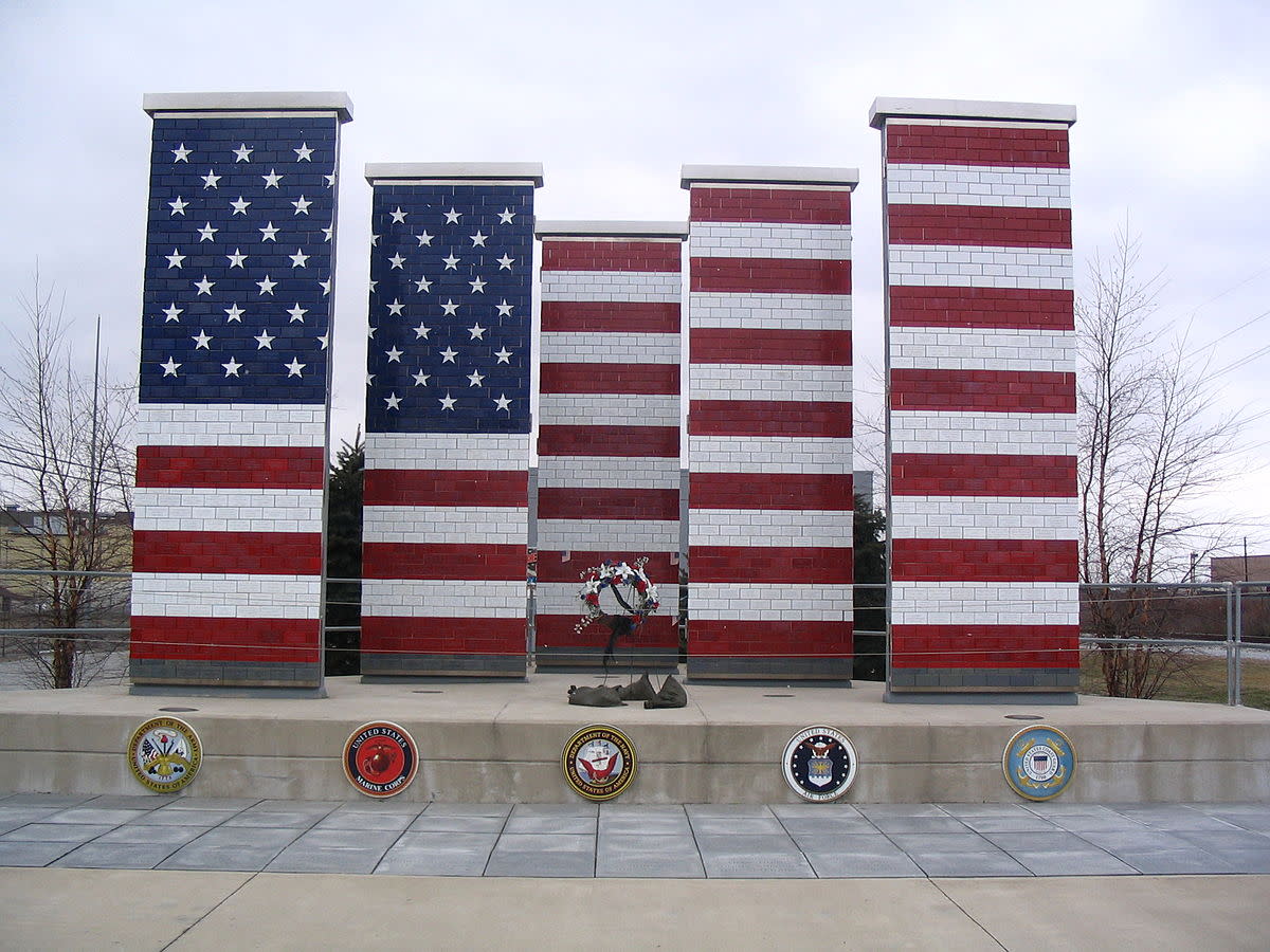The Veterans Freedom Flag Monument located at Joint Systems Tank Manufacturing Center in Lima, OH.