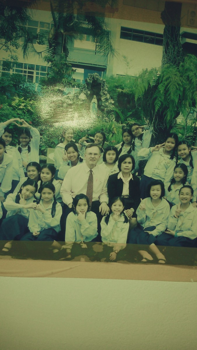 Author's 2009 sixth-grade English students at Saint Joseph Bangna School in Thailand