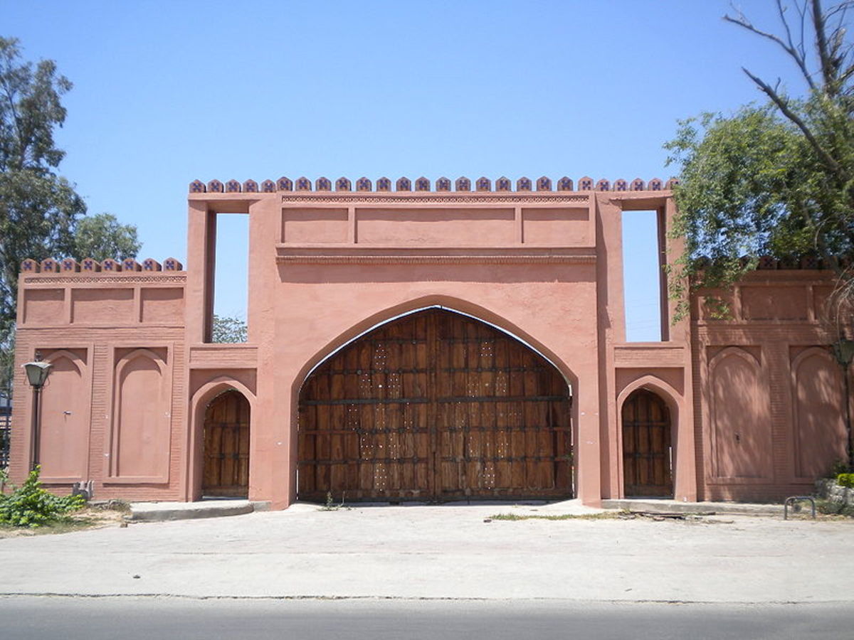 View of a gate in Lok Virsa Museum