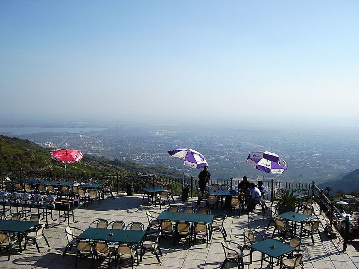 a restaurant on the slopes of Margalla hills, Pir Sohawa. 