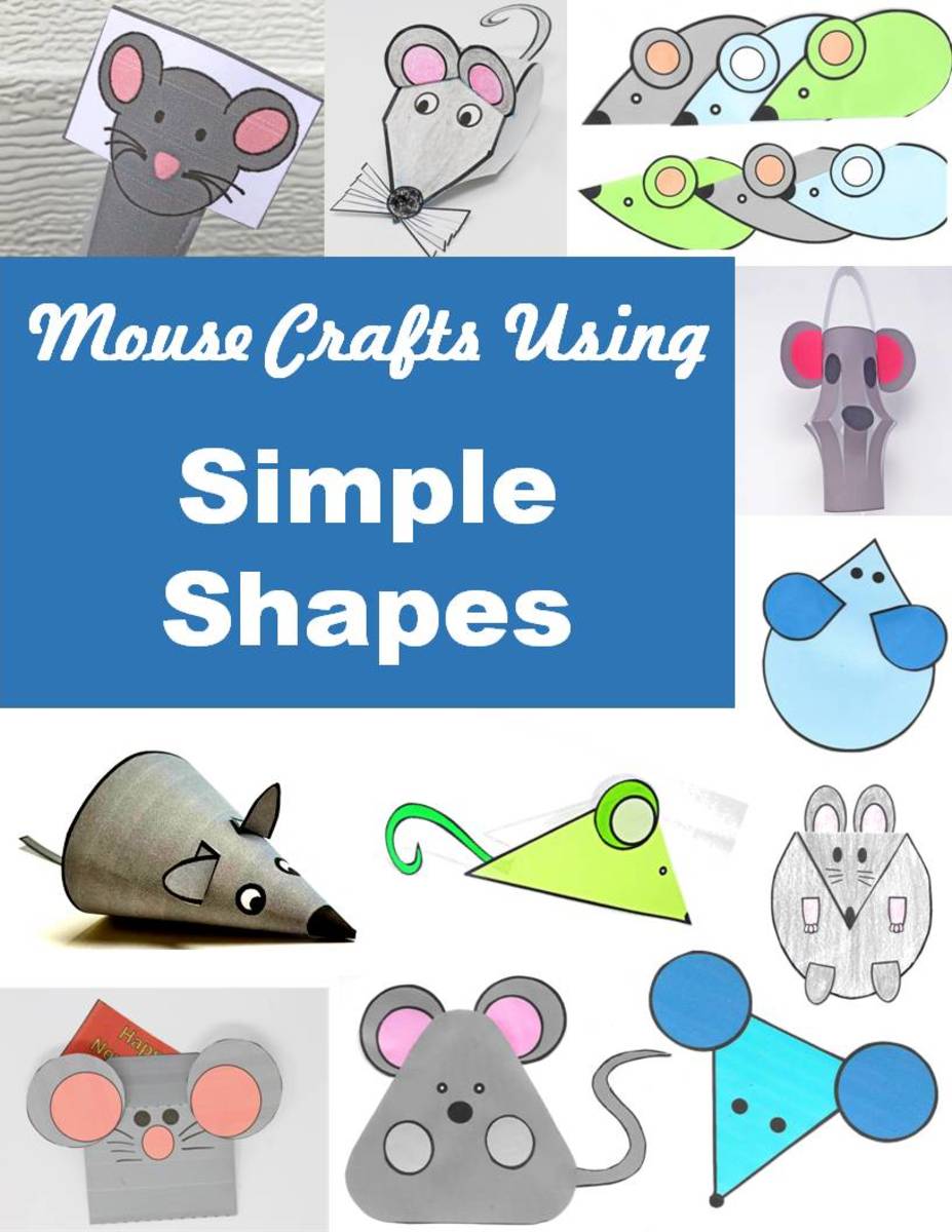 This article includes 15 printable templates for making the mouse crafts pictured here. 