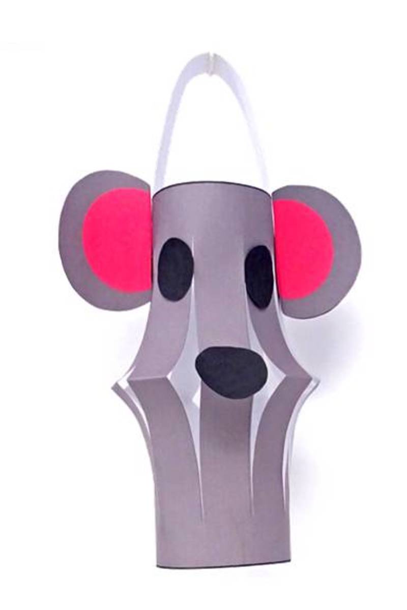 Here is a sample of the completed Mouse Lantern.