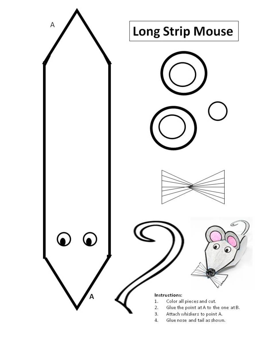 Here is the template for the Long Strip Mouse. The link to the pdf of this pattern is located at the end of this article.