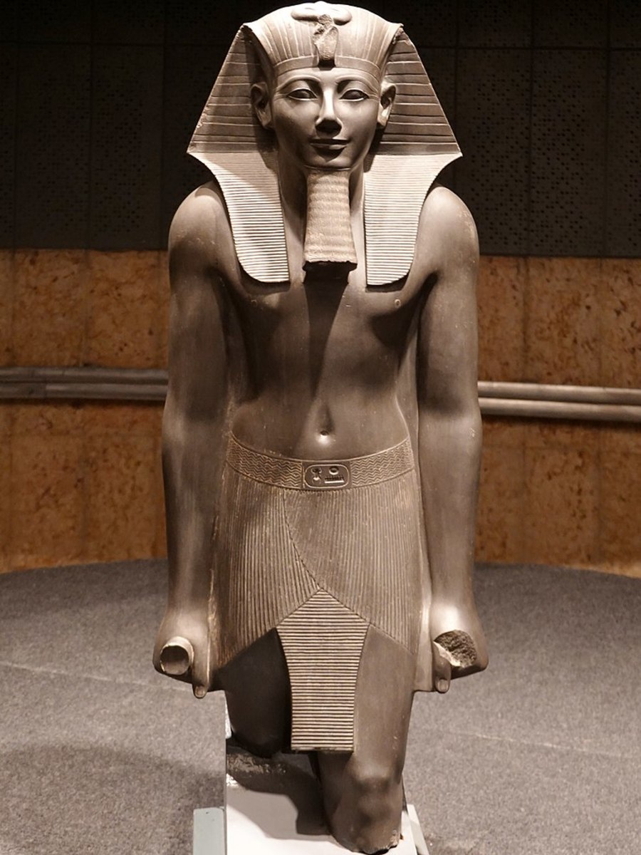 A Statue of Thutmosis III in the Luxor Museum. 