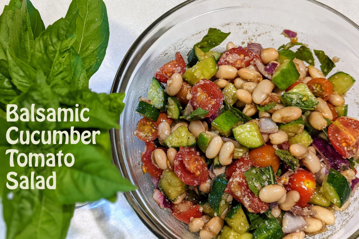 This simple, hearty cucumber salad is perfect as a plant-based side dish or light lunch!
