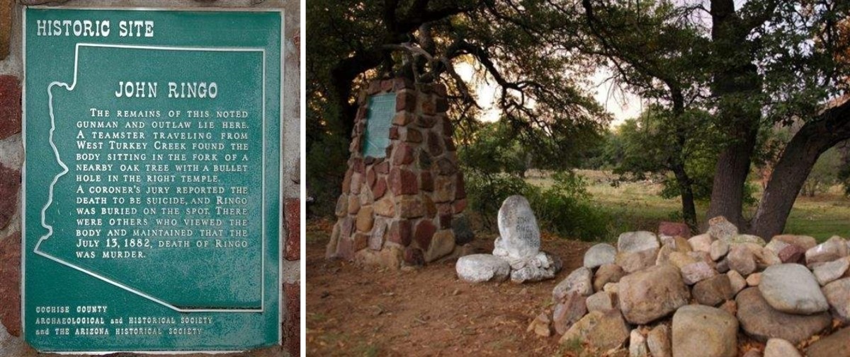 John Ringo, grave and memory plate in Cochise County, Arizona