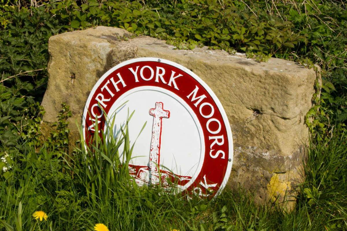 Emblem of the North Yorkshire Moors National Park. Find the signs wherever you enter the national park area. Remember the 'country code' and take your litter with you. One it spoils the enjoyment for others, two it can become a hazard for wildlife